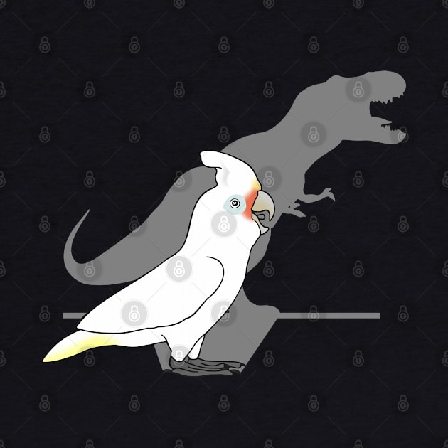 Goffin's Cockatoo T-rex shadow by FandomizedRose